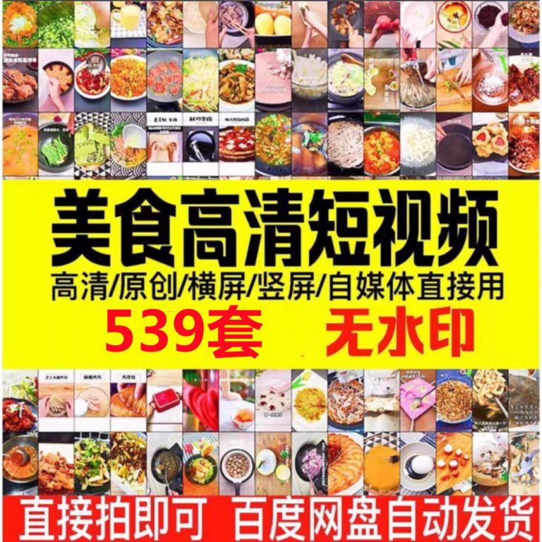 539套无水印美食教程视频