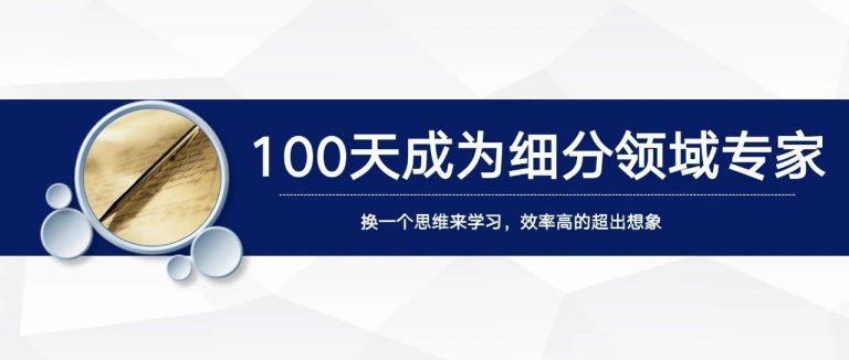 王通：100天成为细分领域专家的方法