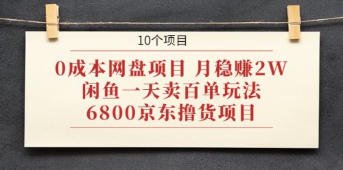 0成本网盘项目 月稳赚2W+闲鱼一天卖百单玩法